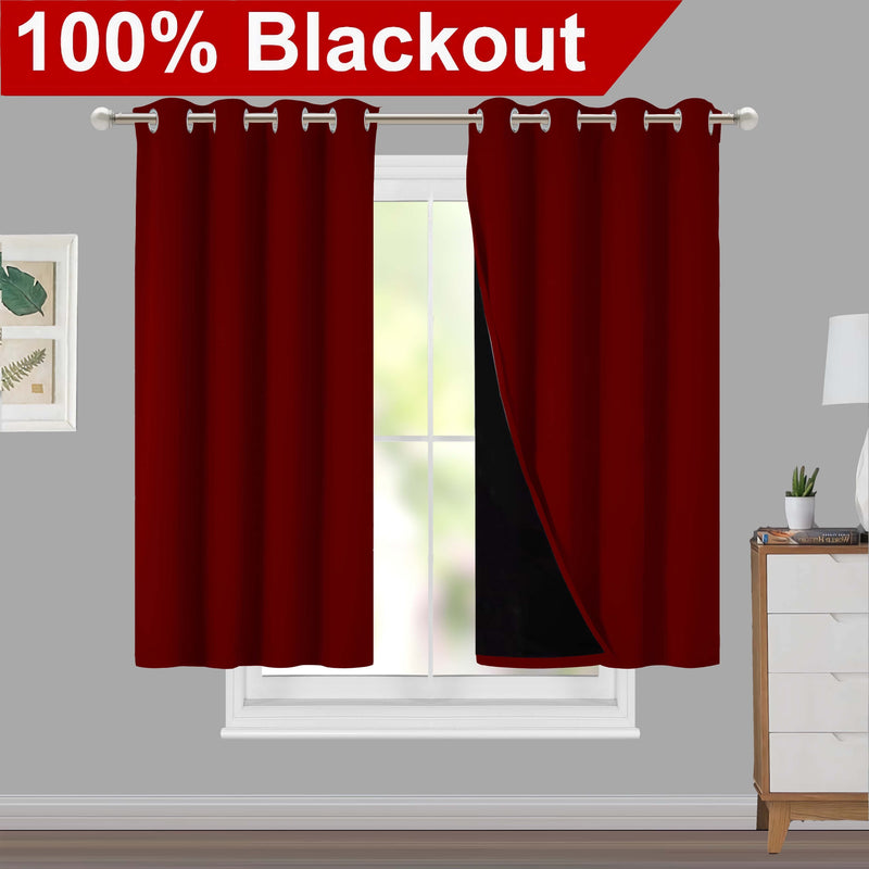 1pc Classic Blackout Curtains with Grommet Thermal Insulated Living Room Bedroom Kitchen Bathroom