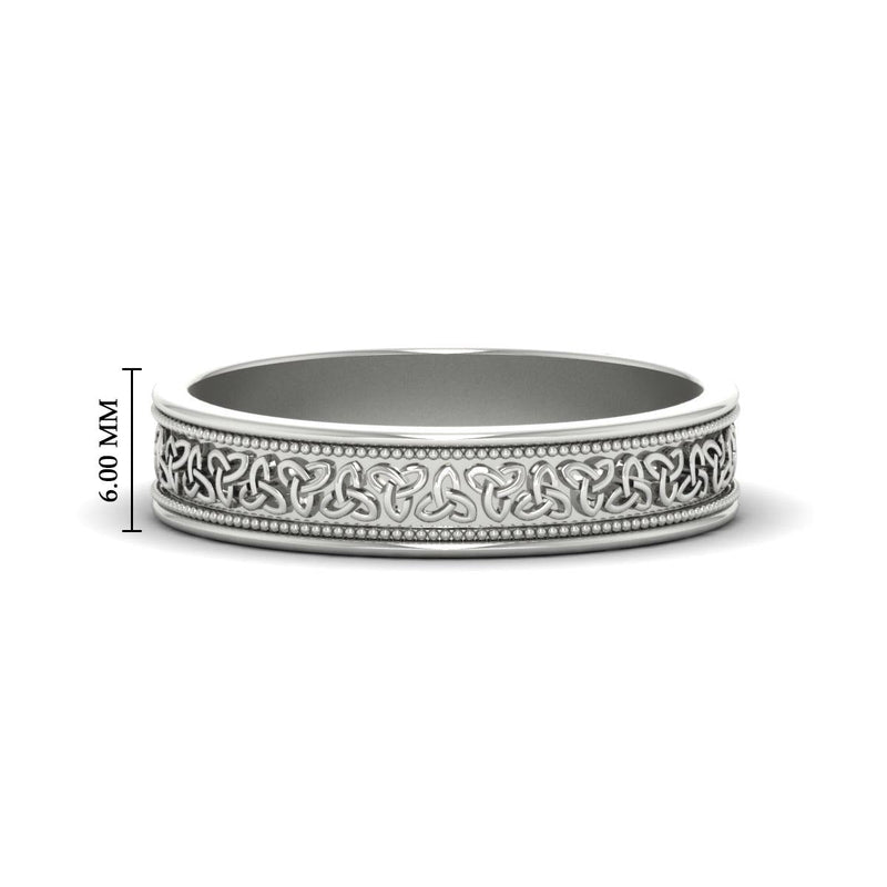 Celtic Mens Gold Band Rings