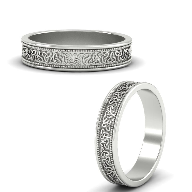 Celtic Mens Gold Band Rings