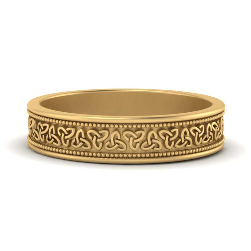 Celtic Mens Gold Band Rings
