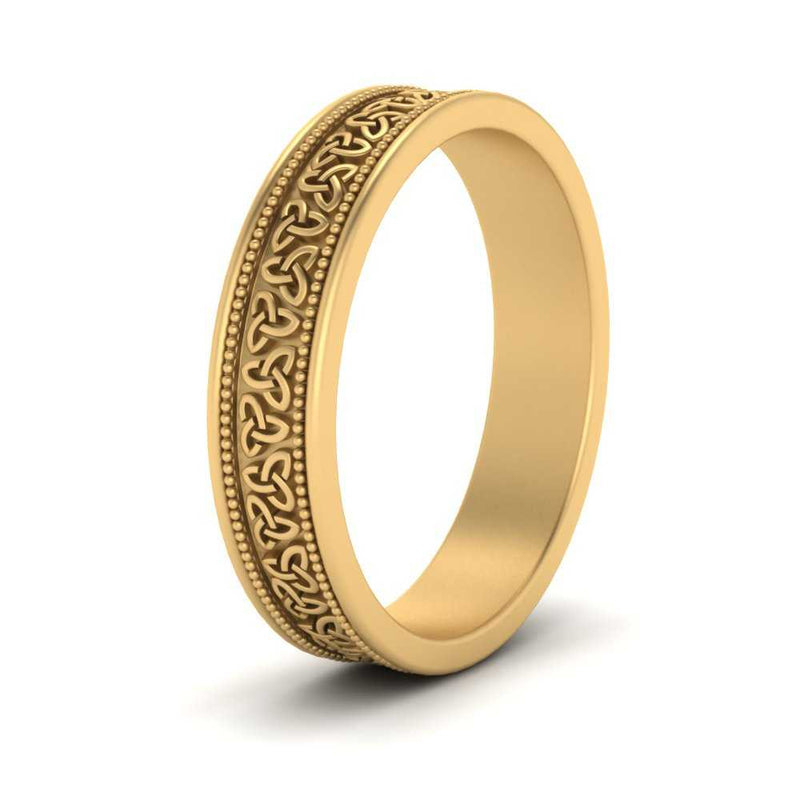 Celtic Mens Gold Band Rings