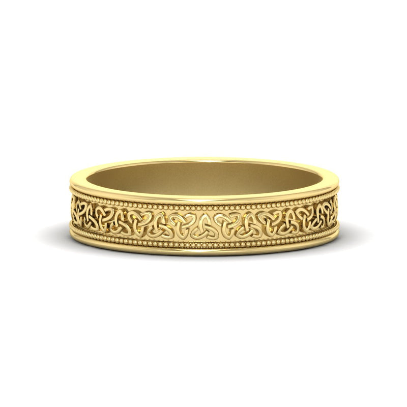 Celtic Mens Gold Band Rings