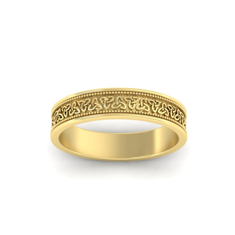 Celtic Mens Gold Band Rings
