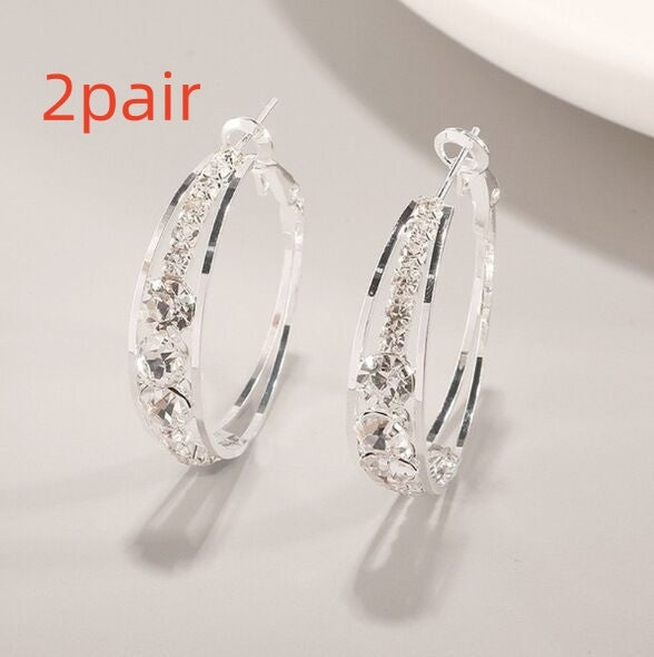 European And American Air Drill Mosaic Women's Earrings