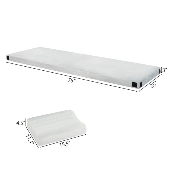 🏕️ 75″ × 25″ × 3″ Memory Foam Camping Mattress – Plush & Portable