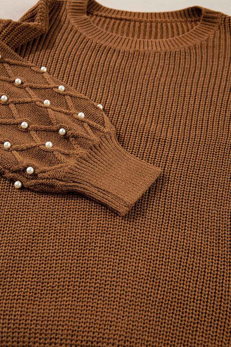 Evelyn Beaded Drop Shoulder Sweater