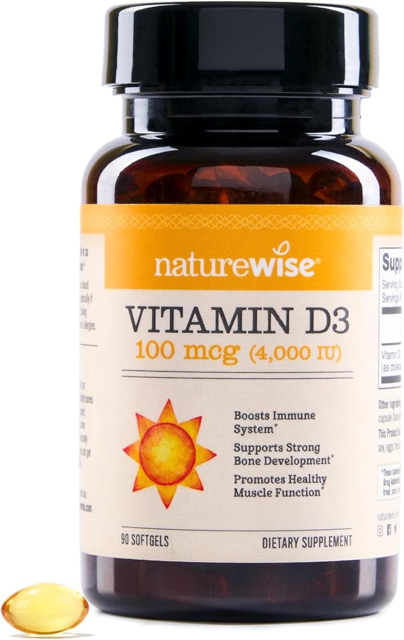 Vitamin D3 4000Iu (100 Mcg) 90-Day Supply for Immune Support, Healthy Muscle Function, and Bone Health - Non-Gmo, Gluten Free in Organic Extra Virgin Olive Oil, (Mini Softgel), 90 Count