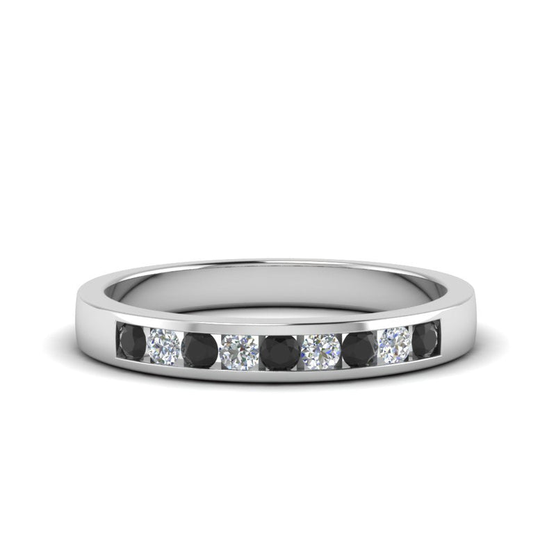 Channel 9 Stone Mens Wedding Ring