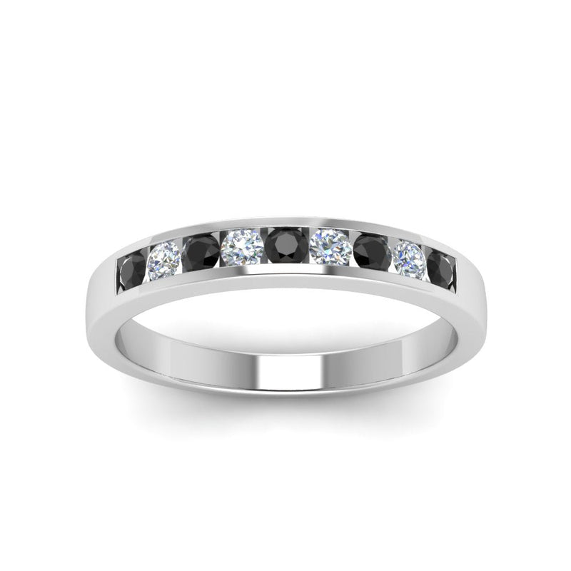 Channel 9 Stone Mens Wedding Ring