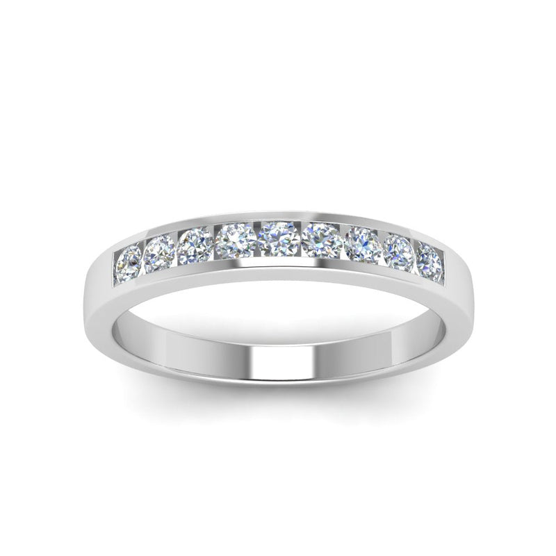 Channel 9 Stone Mens Wedding Ring