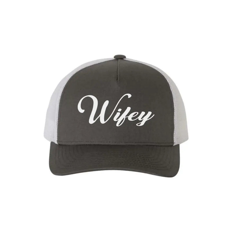 Embroidered Wifey Trucker Hat – Classic Mesh Cap for Wedding or Anniversary