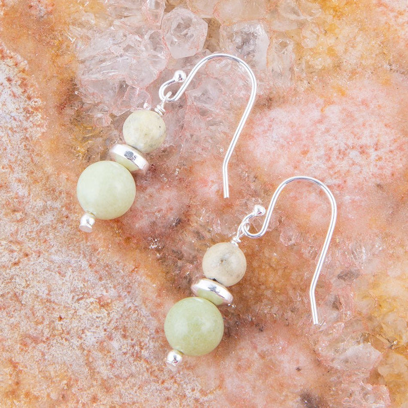 Chartruese Lemon Jade Drop Earrings