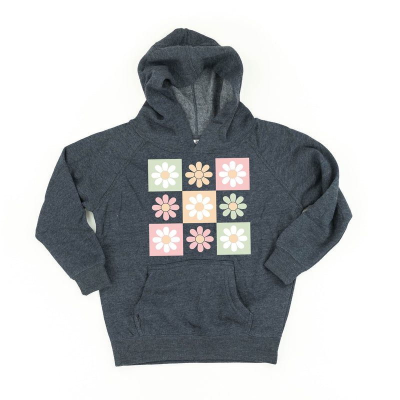 3x3 Checker Board Flowers - Child HOODIE