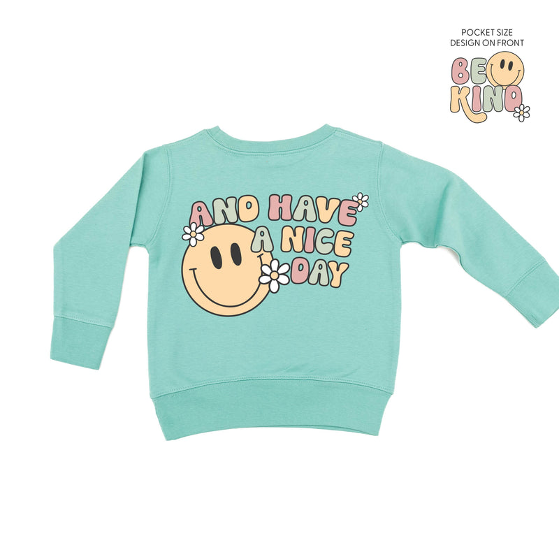 Be Kind Pocket on Front w/ And Have a Nice Day on Back - Child Sweater