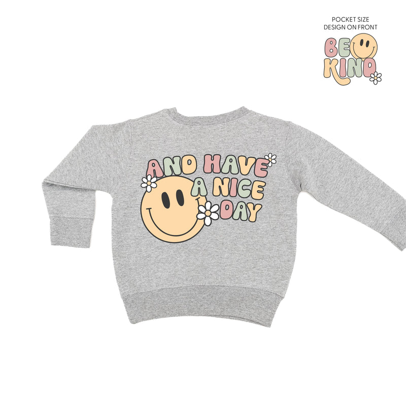Be Kind Pocket on Front w/ And Have a Nice Day on Back - Child Sweater