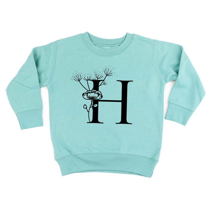 Floral Initials - Child Sweater
