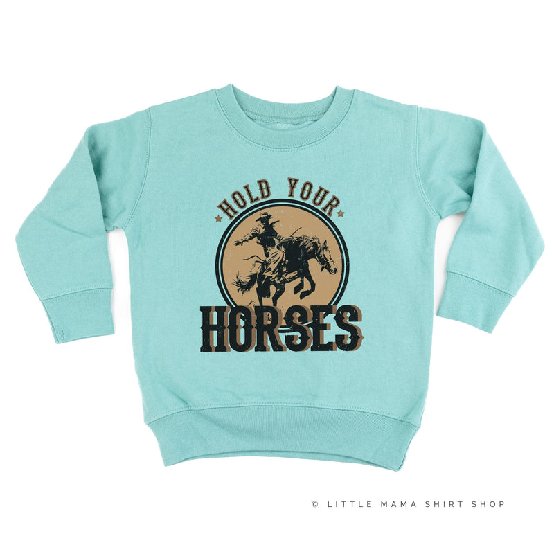 Hold Your Horses - Distressed Design - Child Sweater