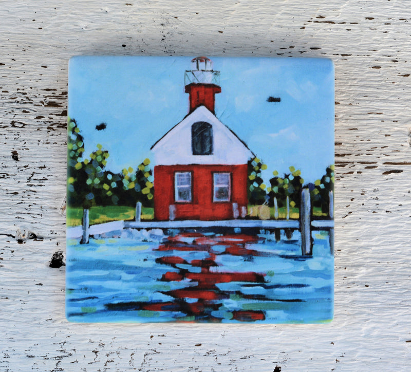 Coaster/ Trivet/ Magnet: Saugatuck Lighthouse