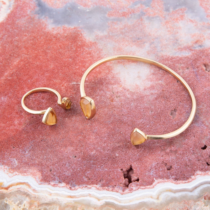 Citrine Open Cuff Bracelet