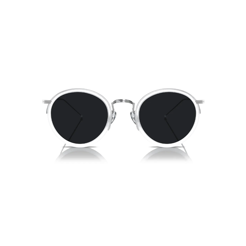 Clara 48mm Round Sunglasses | White