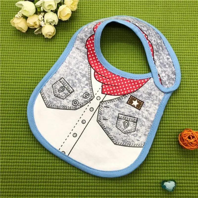 Collar Baby Festive Dress Cotton Cute Pattern Bibs for  Newborn Boy Girl