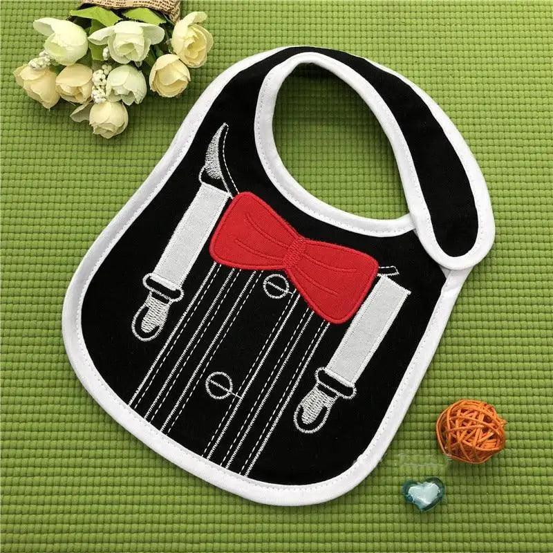 Collar Baby Festive Dress Cotton Cute Pattern Bibs for  Newborn Boy Girl