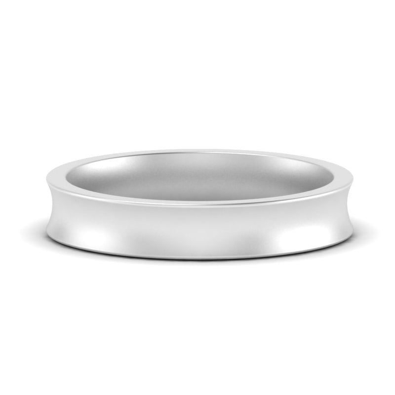 4 mm Comfort Fit Concave Mens Band