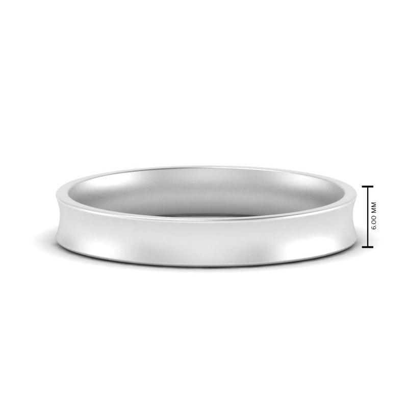 Comfort Fit Concave Mens Band