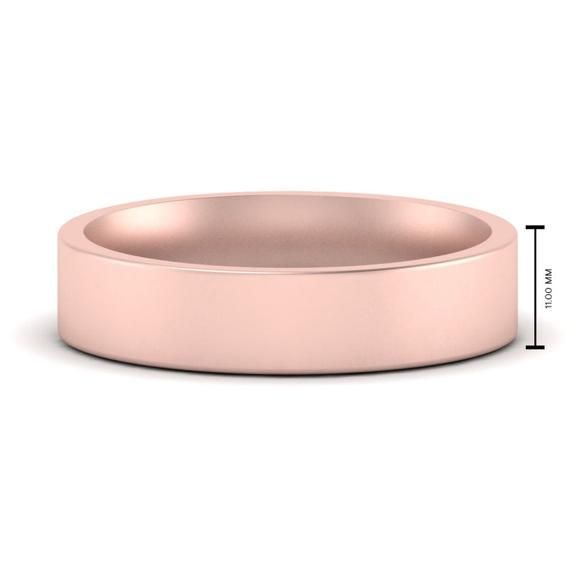 Comfort Fit Flat 4 mm Mens Wedding Band