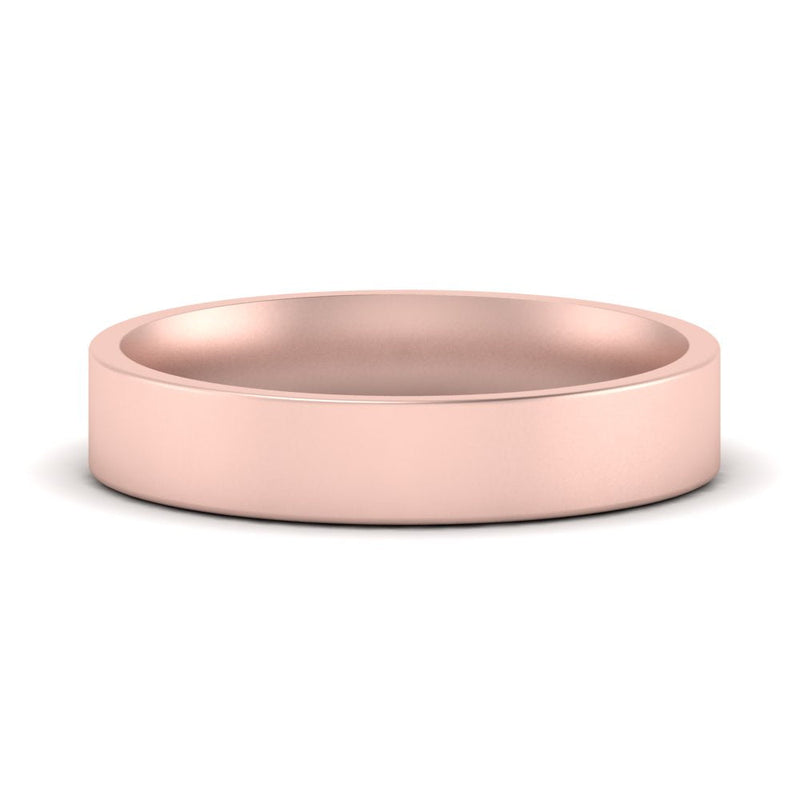 Comfort Fit Flat 4 mm Mens Wedding Band