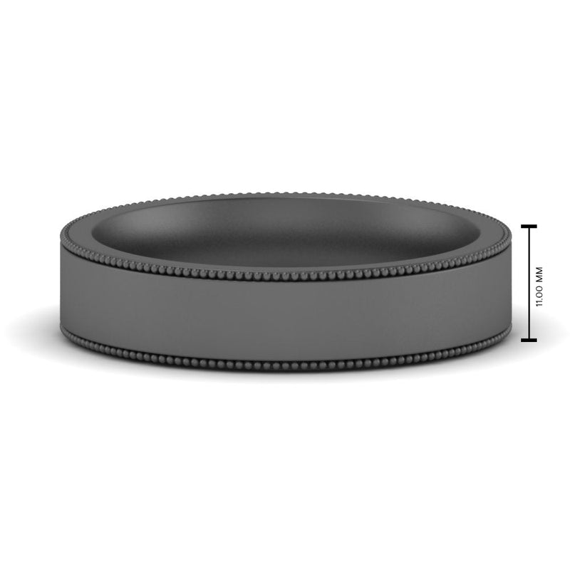 4 mm Stepped Edge Comfort Fit Flat Mens Band