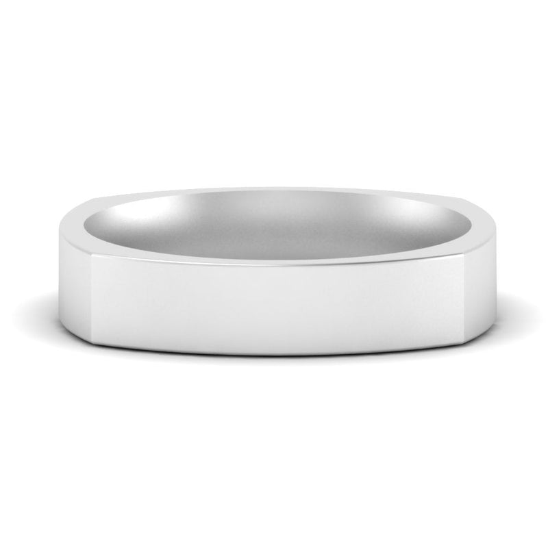 4 mm Square Comfort Fit Mens Wedding Band