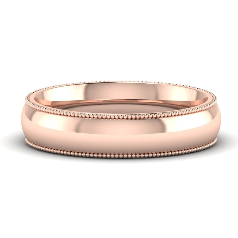 Comfort Fit Wedding Band Milgrain Edge
