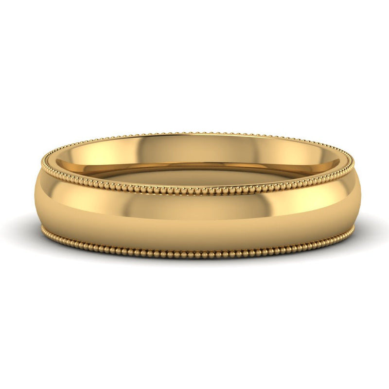 Comfort Fit Wedding Band Milgrain Edge