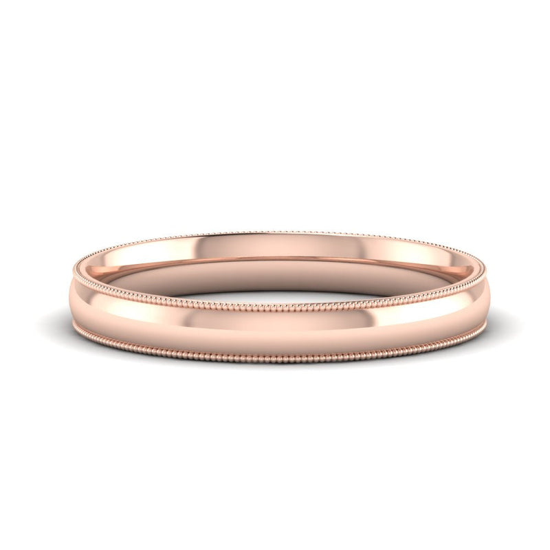 Comfort Fit Wedding Band Milgrain Edge