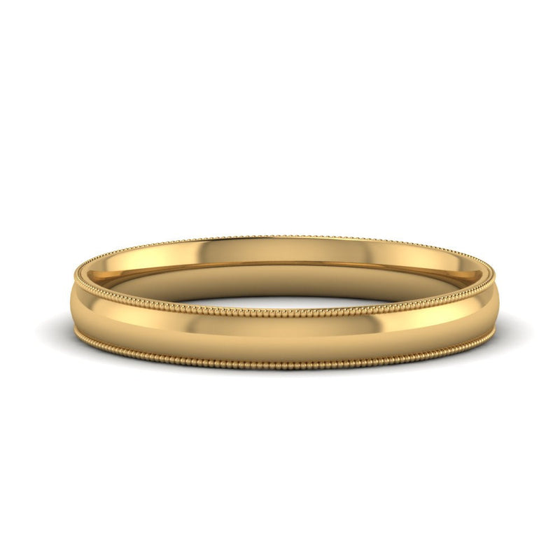 Comfort Fit Wedding Band Milgrain Edge