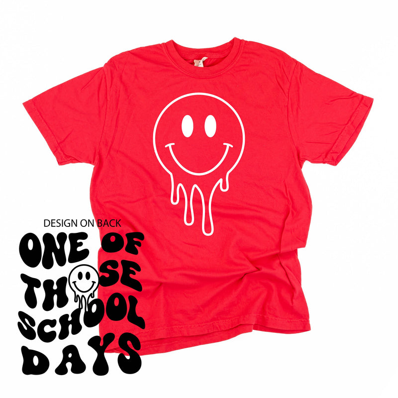 One of Those School Days - Melty Smiley (f & b) - Comfort Colors Tee
