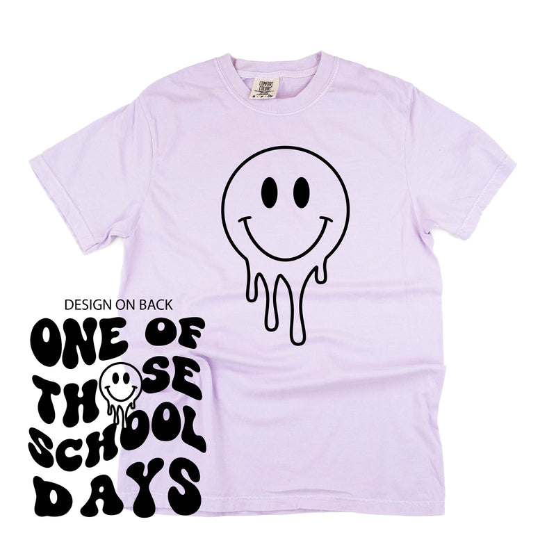 One of Those School Days - Melty Smiley (f & b) - Comfort Colors Tee