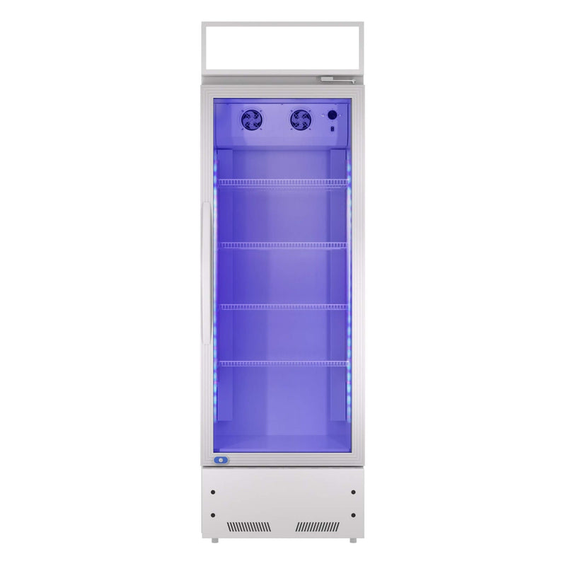 Heavy Duty Industrial Glass Door Beverage Merchandiser Refrigerator Cooler, 11 Cu.Ft (SAK04571)