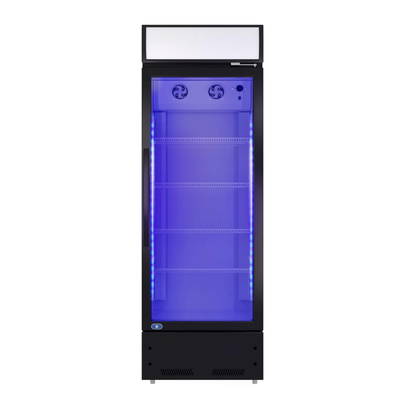 Heavy Duty Industrial Glass Door Beverage Merchandiser Refrigerator Cooler, 11 Cu.Ft (SAK04571)