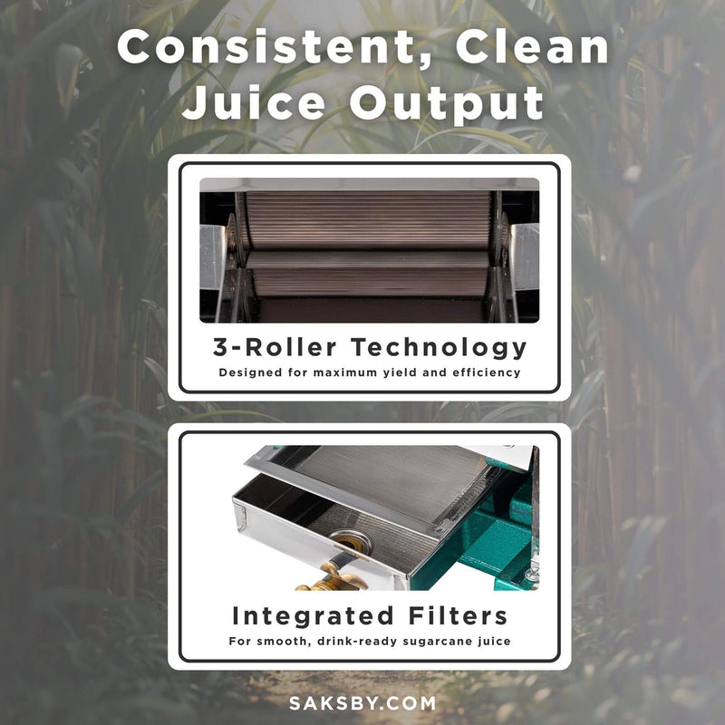 Heavy-Duty Commercial Manual Stainless Steel Sugar Cane Juicer (SAK81426)
