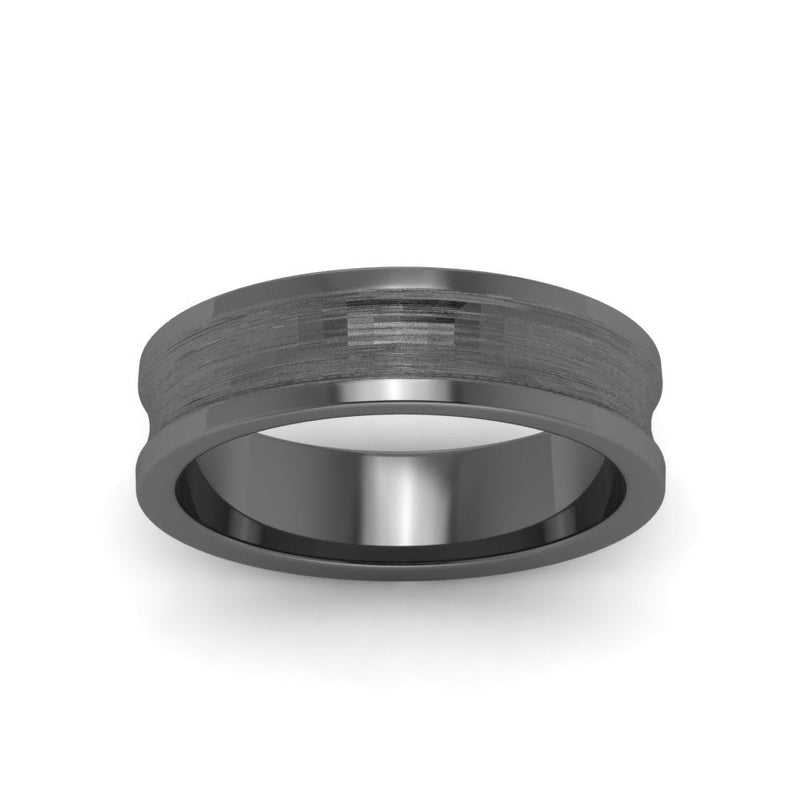 Concave Mens Wedding Ring