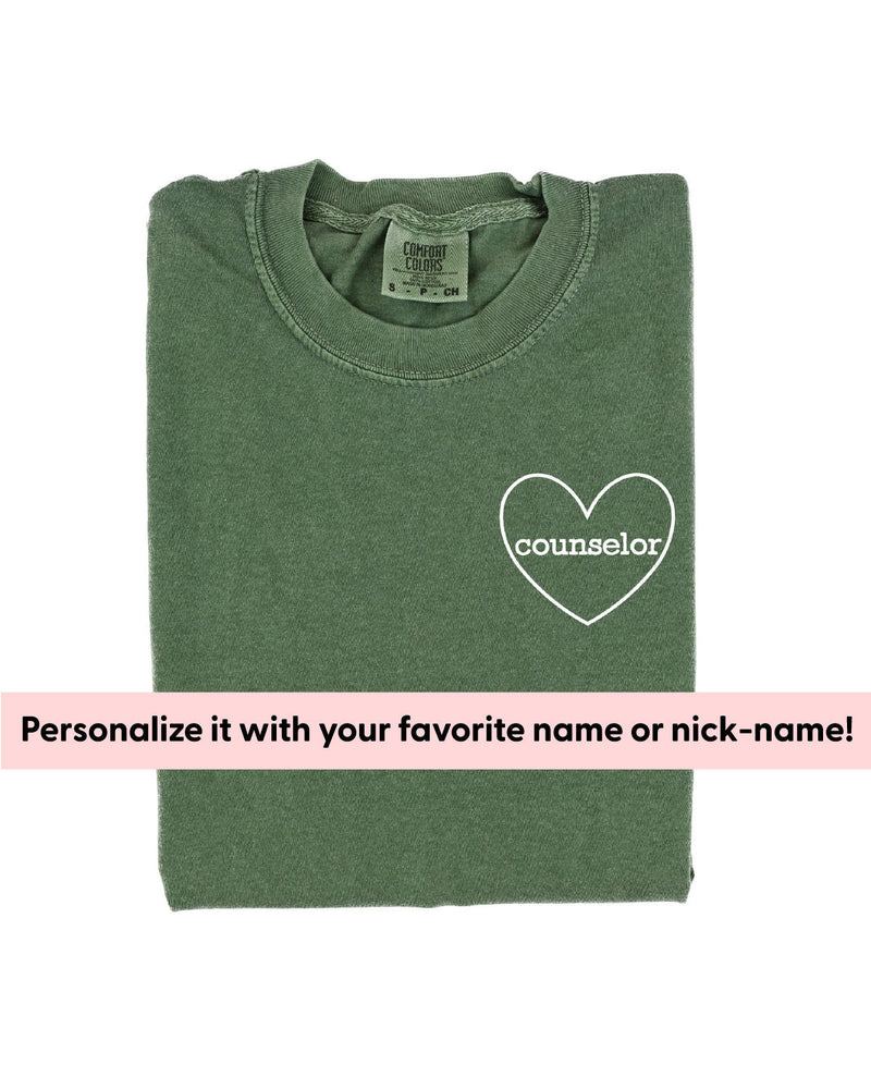 Custom Name (Heart Around) - PERSONALIZE IT! - Comfort Colors Tee
