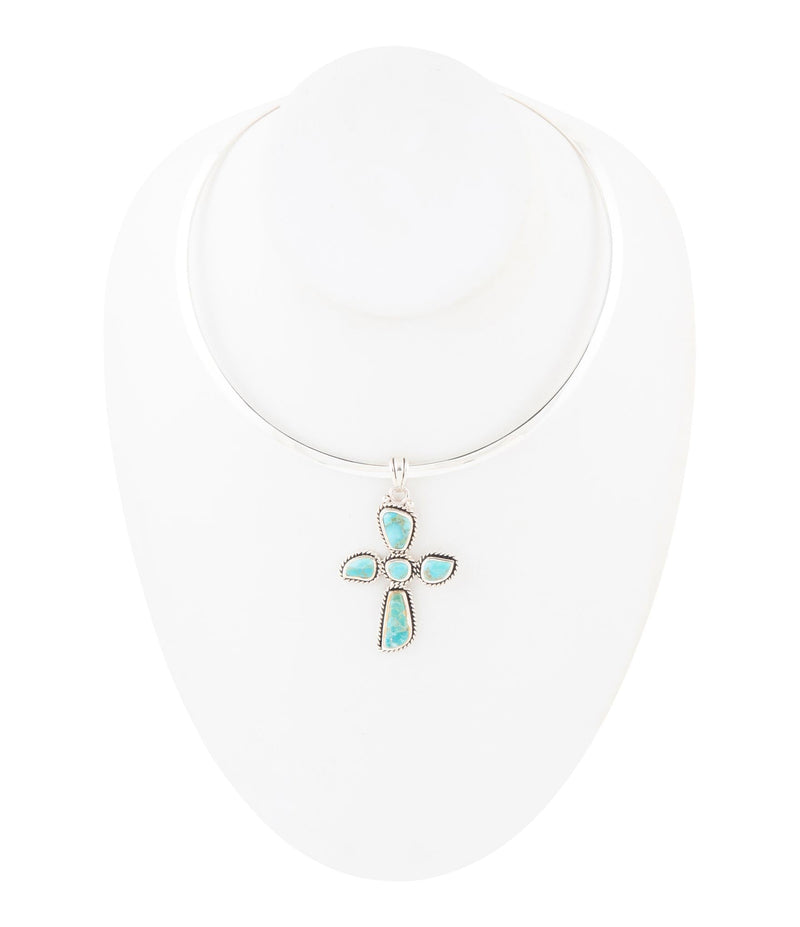 Cross Pendant and Sterling Silver Necklace