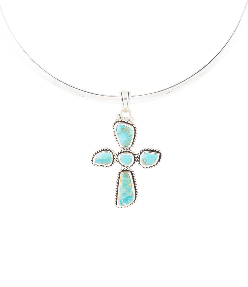 Cross Pendant and Sterling Silver Necklace