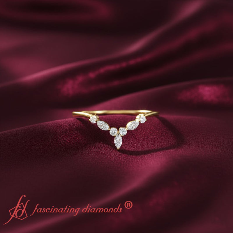 Crown Marquise And Round Band