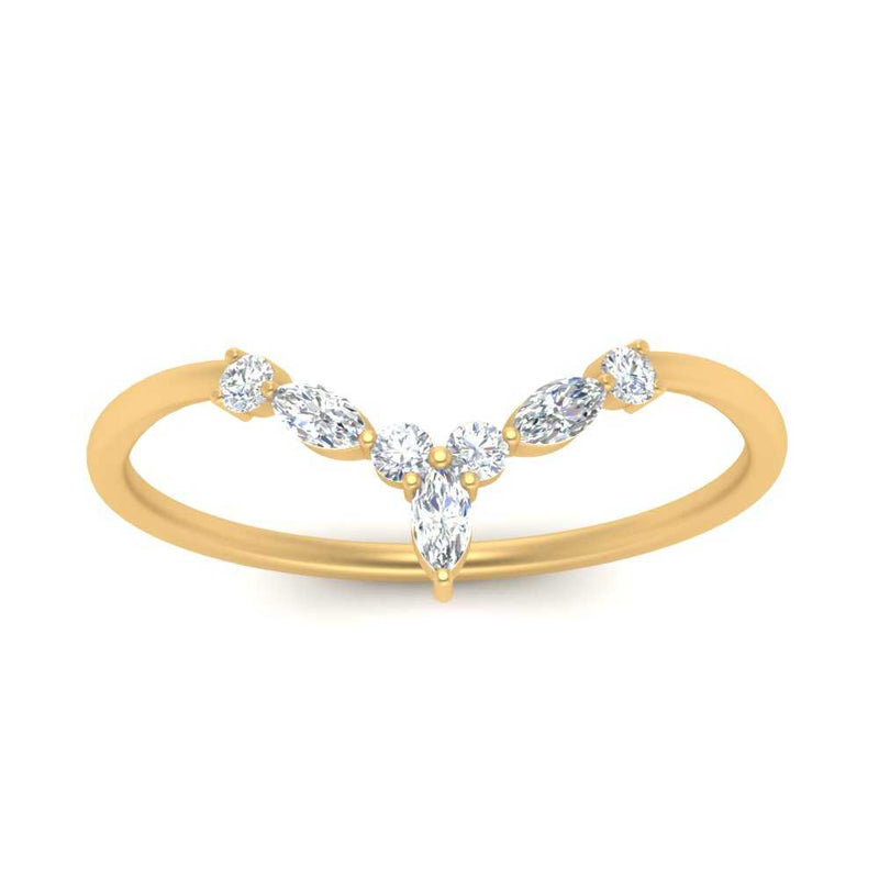 Crown Marquise And Round Band