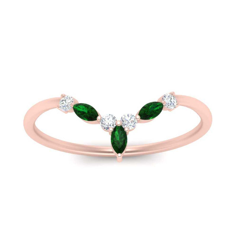 Crown Marquise And Round Band