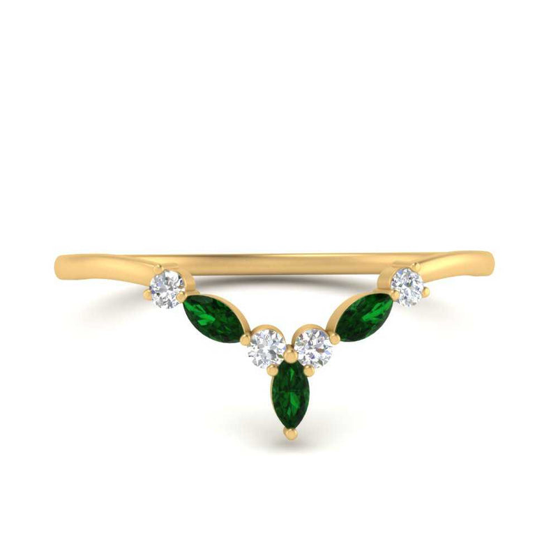 Crown Marquise And Round Band