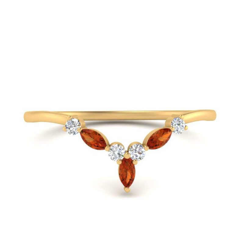 Crown Marquise And Round Band